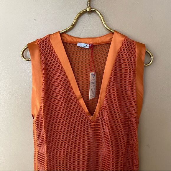 NWT My Beachy Side Camelia Maxi Cover Up mesh caftan dress swim Sz M - Picture 8 of 10